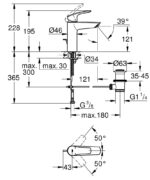 Змішувач для раковини M-розміру Grohe Eurosmart New (23322003)