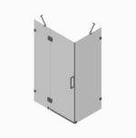 Бічна стінка до кабіни KOER SR SW04-90x200-TR-01 прозоре скло EASY CLEAN 10мм хром (KR5390)