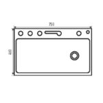 Мийка багатофункціональна з вбудованим змішувачем MIXXUS MH7546-SET-08 DECOR GRAPHITE з нерж. сталі (MI8456)