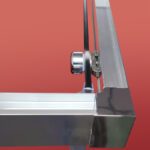 Бічна стінка до кабіни KOER SR SW05-90x200-TR-01 прозоре скло EASY CLEAN 6мм хром (KR5407)