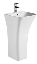 Раковина моноблок MIXXUS BEVEL-1101 450х435х830mm (отвір під змішувач, перелив) (MI6697)