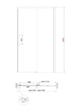 Двері у нішу розсувні KOER SR SD05-120x200-TR-01 прозоре скло EASY CLEAN 6мм хром (KR5405)