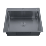 Мийка Zerix ZH5050-215 Nano-Black (3.0/0.8) з нержавіючої сталі (MX1582)
