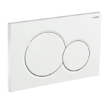 Панель змиву KOER KT-0601-03 240x160x10mm пластикова, кнопка кругла (колір білий) (KR5175)