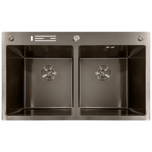 Мийка з нерж. сталі MIXXUS MH8350-DK NANO-BLACK (3.0/0.8) (Колір графіт) (MI7053)