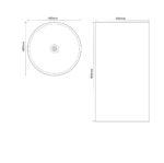 Раковина моноблок MIXXUS PREMIUM ELLIPSE-1101 460х460х855mm (перелив) (MP6573)