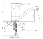 Змішувач для умивальника HAIBA OPUS 004-15CM (Колір хром) (HB0330)