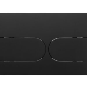 Панель змиву KOER KT-0604-05 240x160x10mm пластикова, кнопка закруглена (колір чорний матовий) (KR5324)