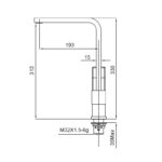 Змішувач для кухні KOER KB-70010-05 (Колір чорний) (KR3489)