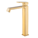 Змішувач для умивальника високий HAIBA GAUDI 001 HIGH NUT BRUSHED GOLD (Колір матове золото) (HB9597)