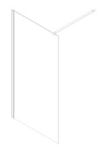 Душова перегородка Walk-In KOER SR SP01-100x200-TR-01 прозоре скло EASY CLEAN 8мм хром (KR5393)