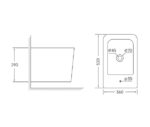 Біде підвісне MIXXUS QUADRO-0502 520х360х290mm (MI6713)